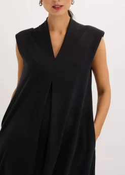 Damen bonprix Bekleidung·Pullover & Strickjacken|Kleider|Jerseykleid aus Viskose-Mix mit Schulterpolster