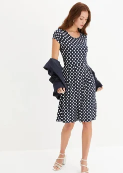 Online Jerseykleid aus Viskose-Mix Damen Kleider|Nachhaltigere Materialien