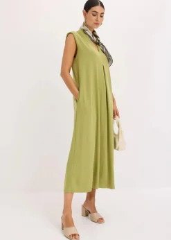 Clearance Jerseykleid aus Viskose-Mix mit Schulterpolster Damen Kleider|Bekleidung·Pullover & Strickjacken