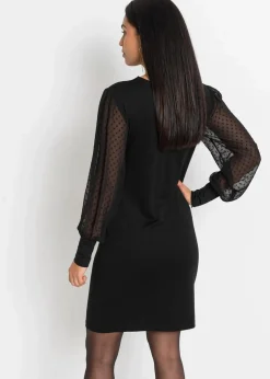 Damen bonprix Kleider|Bekleidung·Pullover & Strickjacken|Jerseykleid aus Viskose-Mix