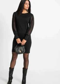 Damen bonprix Kleider|Bekleidung·Pullover & Strickjacken|Jerseykleid aus Viskose-Mix