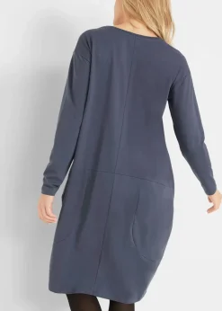 Outlet Jerseykleid in O-Shape Damen Kleider|Bekleidung·Pullover & Strickjacken