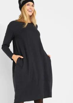 Damen bonprix Kleider|Bekleidung·Pullover & Strickjacken|Jerseykleid in O-Shape