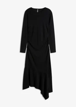 Damen bonprix Bekleidung·Pullover & Strickjacken|Kleider|Jerseykleid mit asymmetrischem Saum