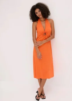 Damen bonprix Kleider|Bekleidung·Pullover & Strickjacken|Jerseykleid mit Cutouts