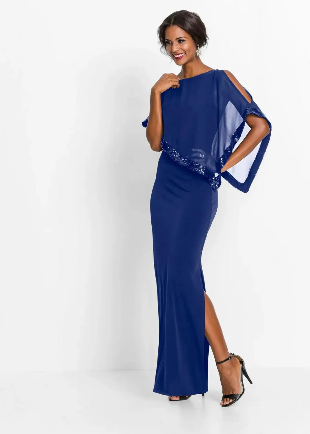 New Jerseykleid mit Pailletten Damen Bekleidung·Pullover & Strickjacken|Kleider