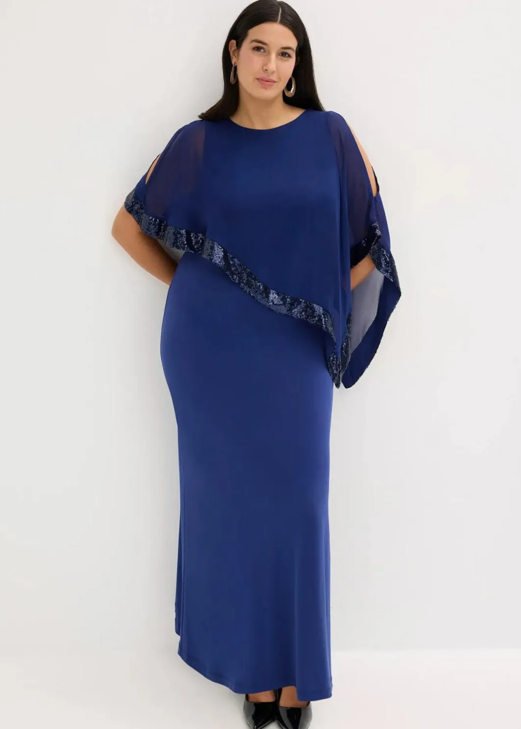 New Jerseykleid mit Pailletten Damen Bekleidung·Pullover & Strickjacken|Kleider