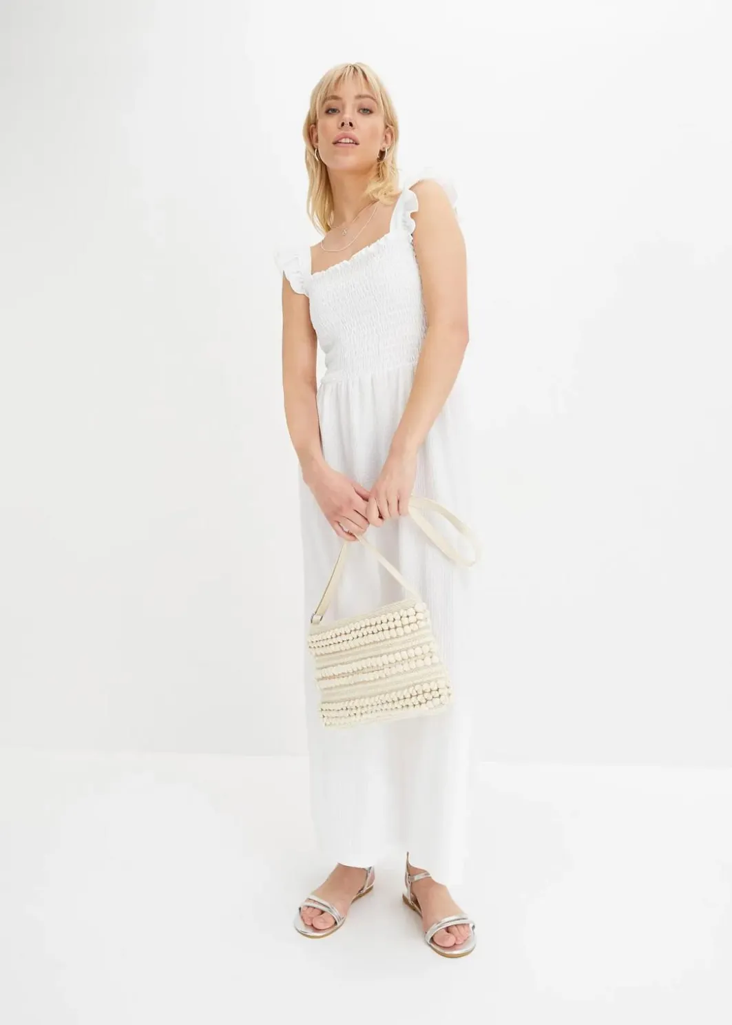 Hot Jerseykleid mit Smok-Detail Damen Bekleidung·Pullover & Strickjacken|Kleider