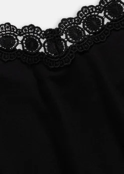 Damen bonprix Nachhaltigere Materialien|Kleider|Jerseykleid mit Spitze