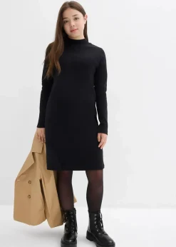 Kinder bonprix Mädchen 9-16 Jahre·Kleider & Jumpsuits|Jerseykleid mit Stehkragen