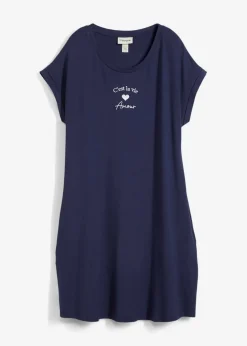 Discount Jersey-Kleid mit Stickerei aus Viskose-Elasthan-Mix Damen Kleider