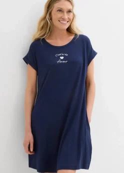 Discount Jersey-Kleid mit Stickerei aus Viskose-Elasthan-Mix Damen Kleider