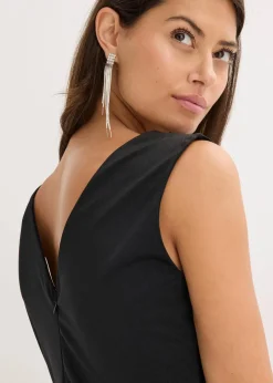 Hot Jerseykleid mit Strassstein-Applikation Damen Bekleidung·Pullover & Strickjacken|Festliche Mode