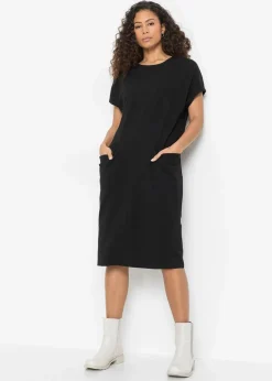 Damen bonprix Bekleidung·Pullover & Strickjacken|Kleider|Jerseykleid mit Taschen