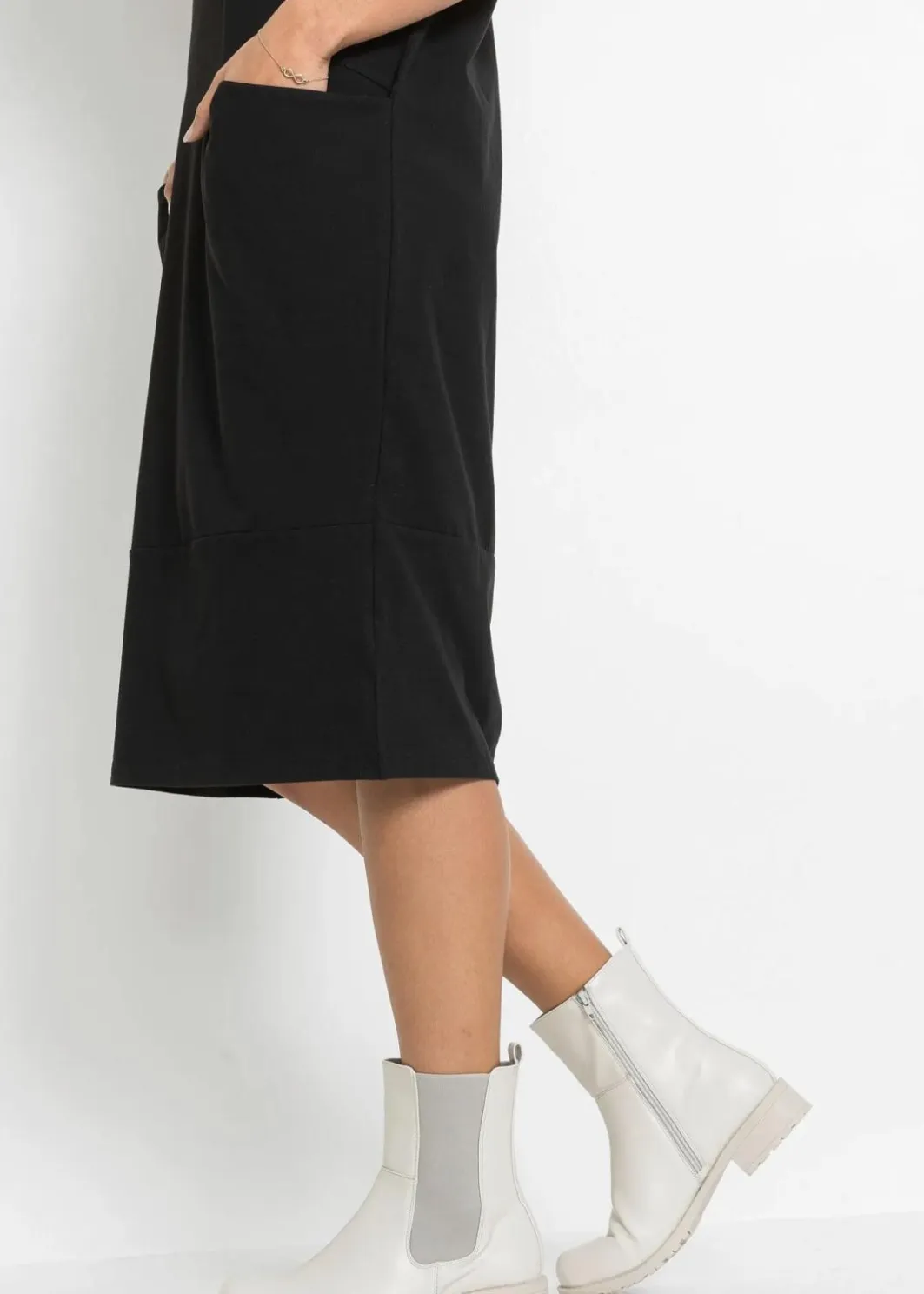 Damen bonprix Bekleidung·Pullover & Strickjacken|Kleider|Jerseykleid mit Taschen