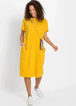 Damen bonprix Kleider|Bekleidung·Pullover & Strickjacken|Jerseykleid mit Taschen