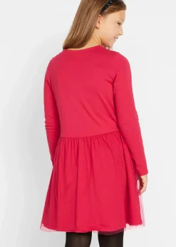 Kinder bonprix Mädchen 9-16 Jahre·Kleider & Jumpsuits|Mädchen 2-8 Jahre·Nachhaltigere Materialien|Jerseykleid mit Tüll