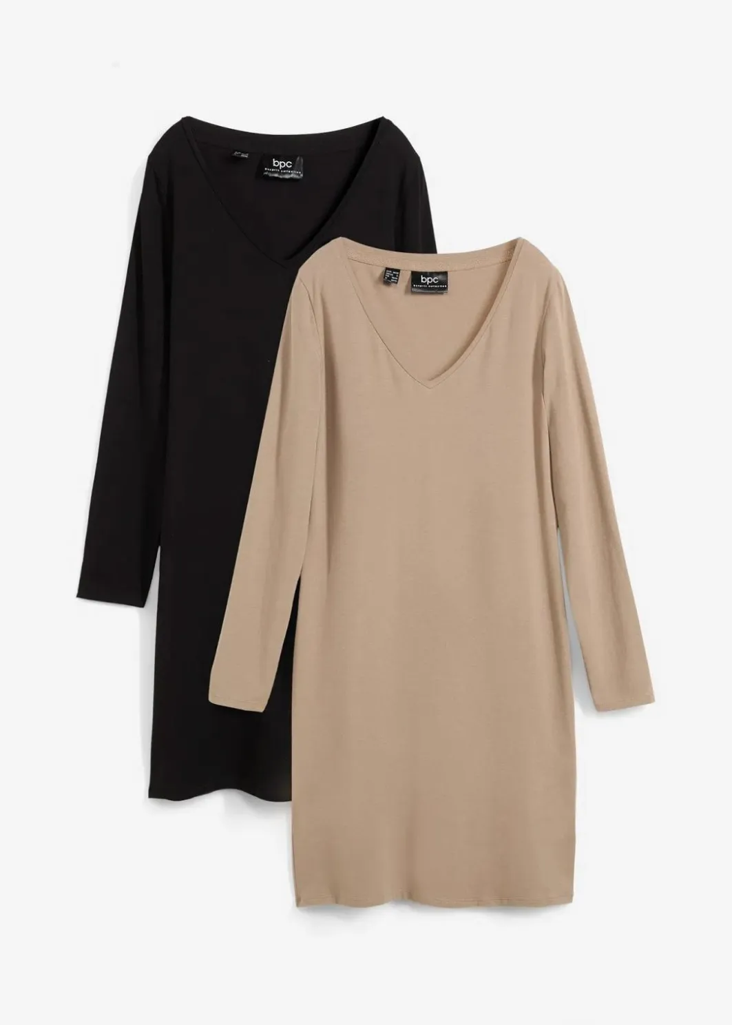 Online Jerseykleid mit V-Ausschnitt (2er Pack) Damen Bekleidung·Röcke|Bekleidung·Pullover & Strickjacken