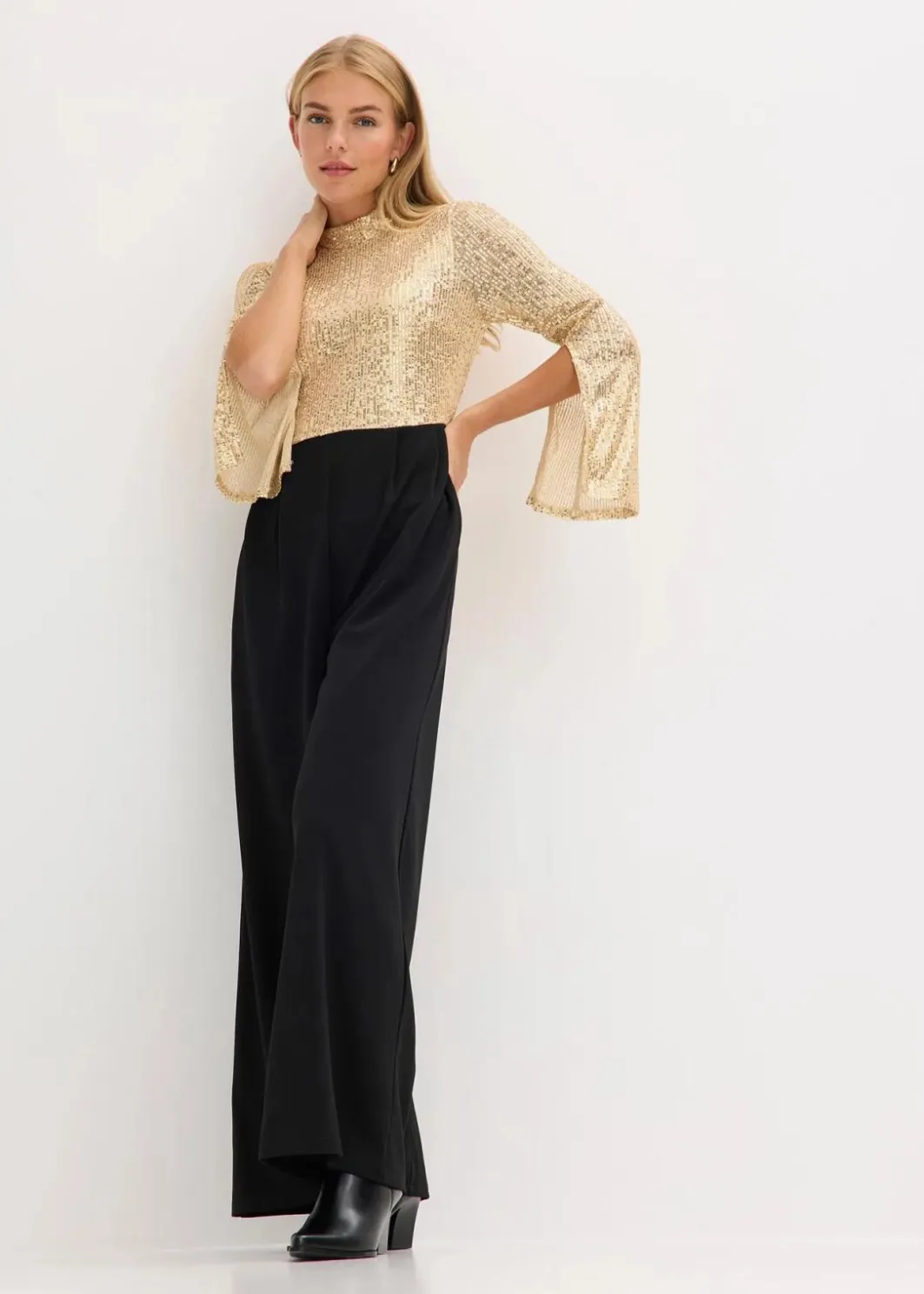 Best Jersey-Overall mit Pailletten Damen Jumpsuits|Bekleidung·Homewear