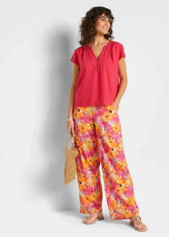 Damen bonprix Bekleidung·Kleider|Hosen|Jersey-Palazzohose aus softem Viskose-Mix