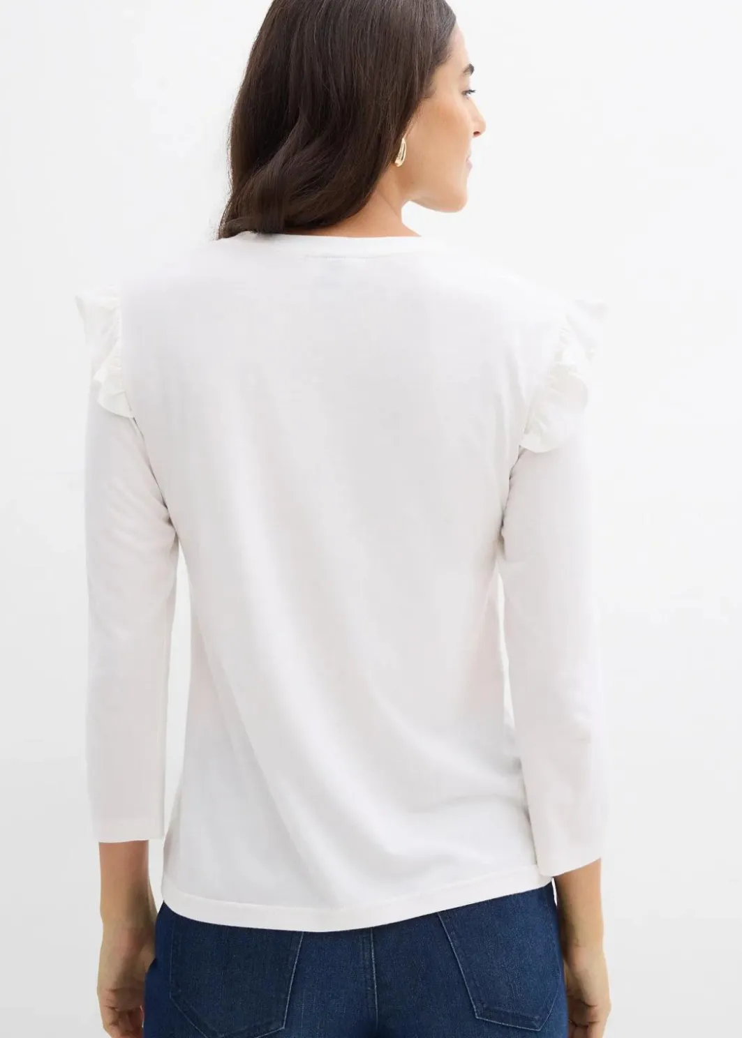 Damen bonprix Nachhaltigere Materialien|Shirts & Tops|Jersey-Shirt aus Baumwollmix