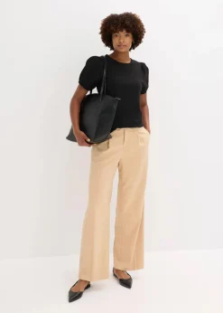 Damen bonprix Shirts & Tops|Jerseyshirt mit Ärmeln aus Baumwollpopeline