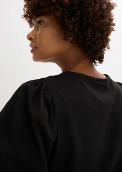 Damen bonprix Shirts & Tops|Jerseyshirt mit Ärmeln aus Baumwollpopeline