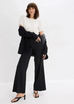 Damen bonprix Shirts & Tops|Jerseyshirt mit Ärmeln aus Baumwollpopeline