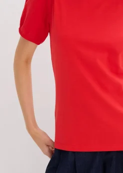 Damen bonprix Shirts & Tops|Jerseyshirt mit Ärmeln aus Baumwollpopeline