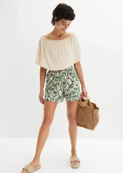 New Jersey-Shorts aus elastischem Baumwoll-Mix Damen Bekleidung·Outdoorbekleidung|Bekleidung·Kleider