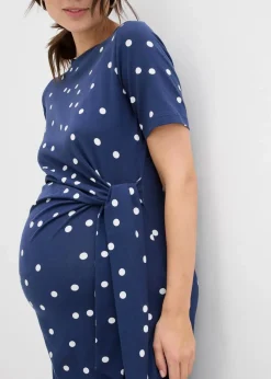 Damen bonprix Bekleidung·Blazer|Umstandsmode|Jersey-Umstandskleid aus Bio-Baumwolle in Midilänge