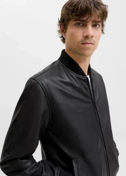 Clearance JJ REBEL Blouson aus Leder Herren Große Größen|Marken