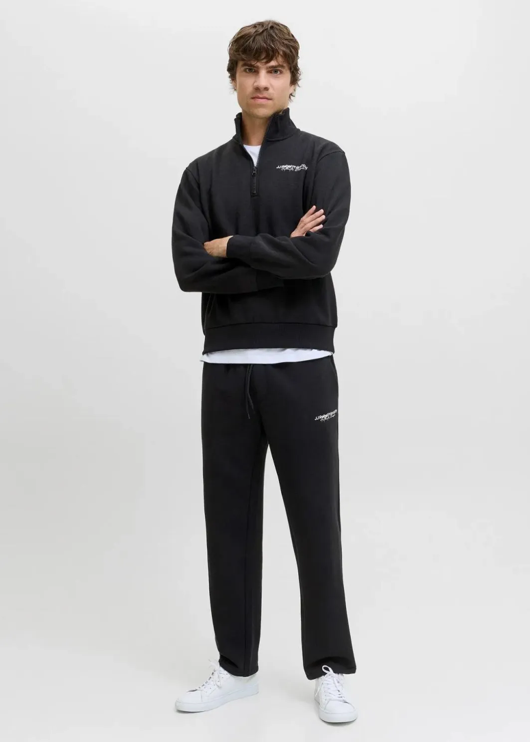 Herren J&J Rebel Marken|Sweat|JJ REBEL Half-Zip-Sweatshirt in Regular Fit