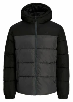 Best JJ REBEL Puffer-Jacke mit Kapuze im Colourblock-Design Herren Jacken & Mäntel|Marken