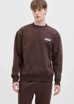 Herren J&J Rebel Große Größen|Marken|JJ REBEL Sweatshirt aus reiner Baumwolle