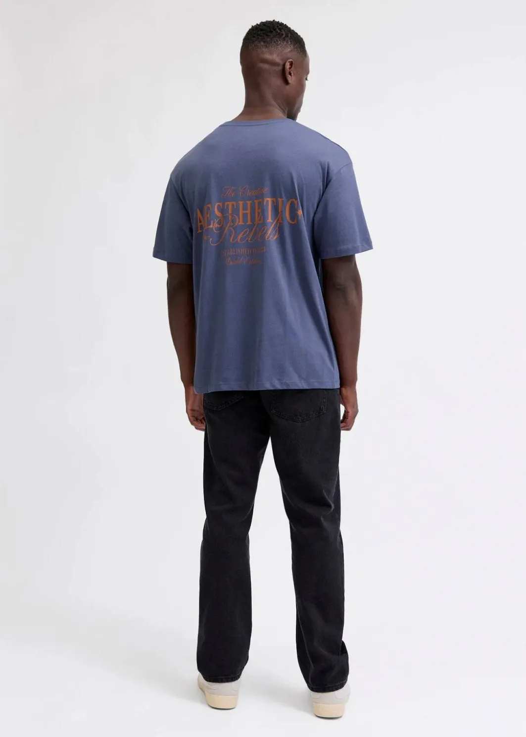 Clearance JJ REBEL T-Shirt aus reiner Baumwolle Herren Große Größen|Marken
