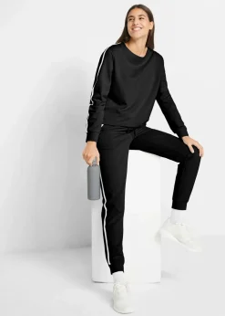 Damen bonprix Hosen|Bekleidung·Kleider|Jogginganzug aus reiner Baumwolle (2-tlg.Set)