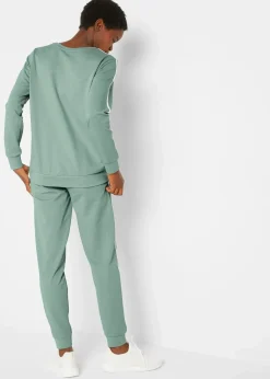 Damen bonprix Bekleidung·Kleider|Hosen|Jogginganzug aus reiner Baumwolle (2-tlg.Set)