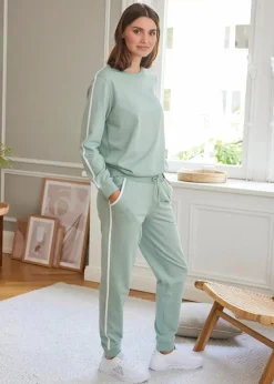 Damen bonprix Bekleidung·Kleider|Hosen|Jogginganzug aus reiner Baumwolle (2-tlg.Set)