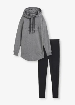 Clearance Jogginganzug mit Long-Sweatshirt und Leggings (2-teilig) Damen Sweat|Bekleidung·Kleider