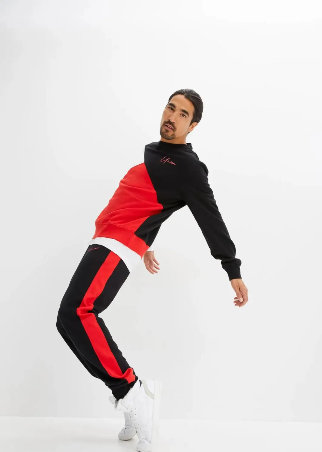 Herren bonprix Große Größen|Sportbekleidung|Jogginganzug (2-tlg. Set) aus reiner Baumwolle