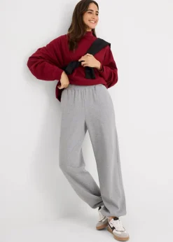 Damen bonprix Basics|Sweat|Jogginghose mit hohem Bund