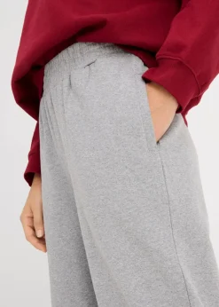 Damen bonprix Basics|Sweat|Jogginghose mit hohem Bund