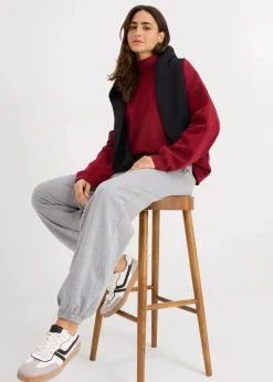 Damen bonprix Basics|Sweat|Jogginghose mit hohem Bund