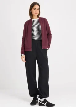 Damen bonprix Nachhaltigere Materialien|Hosen|Jogginghose mit hohem Bund