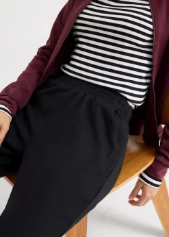 Damen bonprix Nachhaltigere Materialien|Hosen|Jogginghose mit hohem Bund