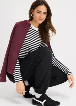 Damen bonprix Nachhaltigere Materialien|Hosen|Jogginghose mit hohem Bund