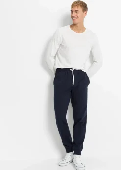 Herren bonprix Große Größen|Basics|Jogginghose mit Kontrastdetails (2er Pack)