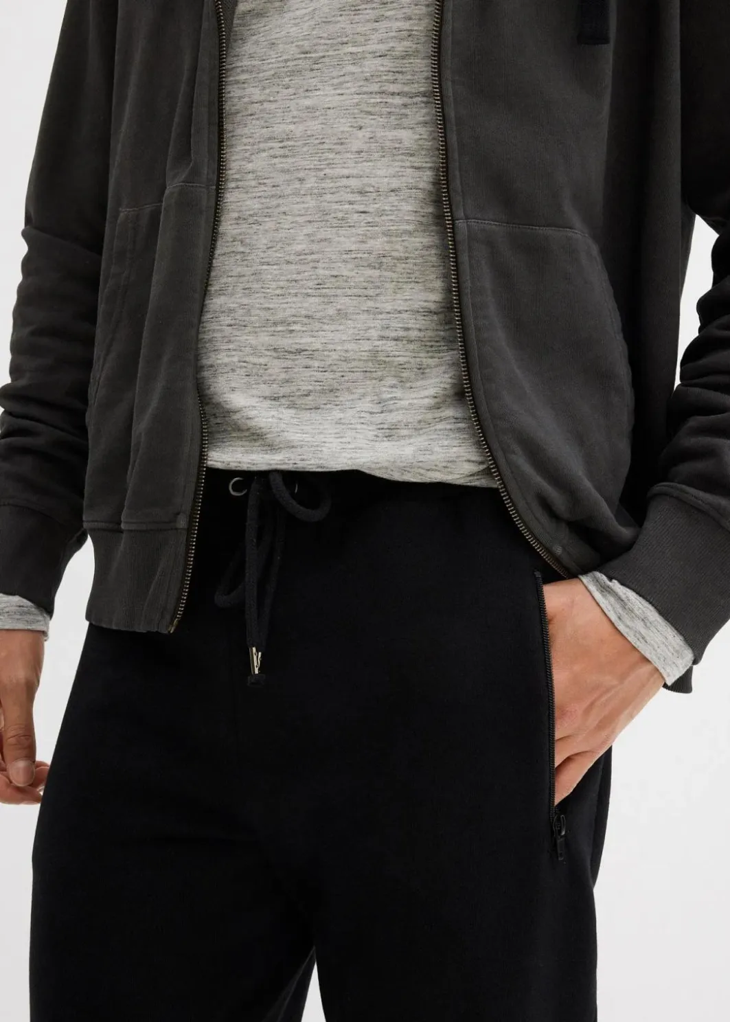 Clearance Jogginghose mit praktischen Reißverschlusstaschen aus Bio-Baumwolle Herren Große Größen|Basics