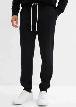 Herren bonprix Sweat|Hosen|Jogginghose mit Rippbündchen am Saum